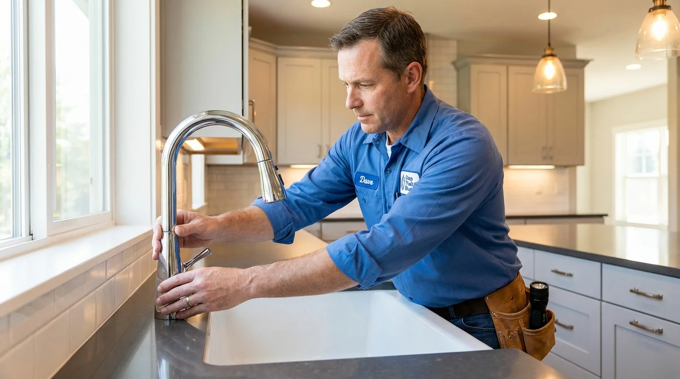 Kitchen faucet installation by Johns Plumbing LLC in Artesia